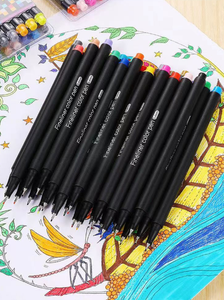 Fabricante personalizado color caligrafía Fineliner marcadores boceto caricatura línea fina punta delineador bolígrafos conjunto para niños escuela Oficina - Product Image 3