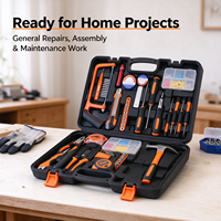 Kits d'outils pour la rénovation de la maison avec tournevis de précision, ruban à mesurer, marteau, couteau utilitaire, fournitures d'entretien ménager