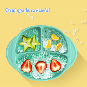 Assiettes rondes divisées pour bébé, antidérapantes et résistantes à la chaleur, en silicone souple, best-seller - Product Image 2