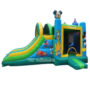 Lustige aufblasbare Mickey Minnie Mouse aufblasbare Türsteher Bounce House kommerzielle Jumping Castle aufblasbare Rutsche