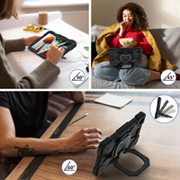 Étui antichoc robuste avec support rotatif et bandoulière amovible pour T-Mobile Revvl Tab 2 2025 10,1 pouces