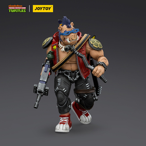 JOYTOY Officiel Authentique TMNT-Beebop Figurine Articulée à l'Échelle 1/18 Modèle de Collection avec Accessoires JT8476 - Product Image 4