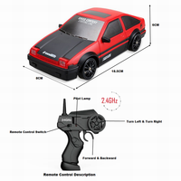 Voiture de course télécommandée électrique populaire pour enfants, modèle réduit 1/24, simulation RC sans fil haute vitesse 4x4, voiture de drift télécommandée pour adultes