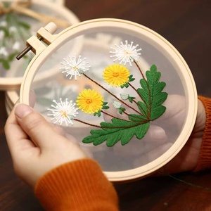 ชุดเย็บปักถักร้อยลายดอกไม้ XIXI Diy แบบครอสติช ผ้าโปร่งใสทำมือ พร้อมผ้าฝ้ายสำหรับเย็บ - Product Image 5