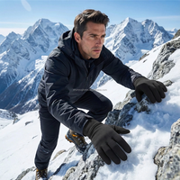 Gants de course thermiques en polaire, respirants, ultra fins, à doigts entiers, compatibles avec les écrans tactiles, pour le ski, le cyclisme, les sports de plein air, noirs
