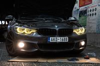 Faro LED para BMW Serie 3 F30, Conjunto de Ojos de Ángel, Doble Color, DRL Tipo Cuchara, Señal de Giro Secuencial, 2012-2015