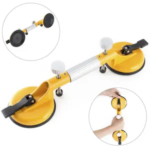 Countertop installation tool for seam joining leveling adjustable vacuum suction cups stone granite seamless seam setter