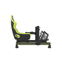 Simulateur de course automobile avec pédales, frein à main, volant, cockpit, siège de jeu, support de simulateur de course automobile