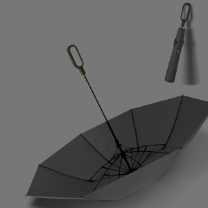 Nouveau double pli anneau boucle <span class=keywords><strong>parapluie</strong></span> hommes pliage automatique grand renforcé résistant à la <span class=keywords><strong>tempête</strong></span> femmes logo publicité <span class=keywords><strong>parapluie</strong></span> - Product Image 6