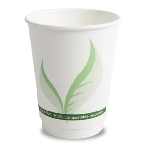 single use printed Disposable Biodegradable Paper Coffee Cups Food A Hot and Cold Drink Paper Cups