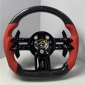 Volante Deportivo Personalizado de Cuero y Fibra de Carbono para <span class=keywords><strong>Mercedes</strong></span> <span class=keywords><strong>A45</strong></span>, Clase E W205, para W205 W204 W212 W213 E300, Negro - Product Image 6
