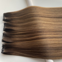 Pour les cheveux chinois Remy # Kityall Hair Double Drawn Bone Straight Balayage Color 14"-24" Traitement chimique non nécessaire