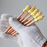 Vanne de climatiseur unidirectionnelle en métal de 1/4 pouces accessoires de réfrigération Tube de cuivre OD vanne d'accès de remplissage monodirectionnelle
