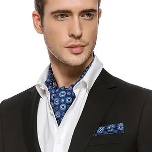 Hamocigia Factory Supplier Handmade Business Formal Silk Floral Paisley Gravata Cravat Tie