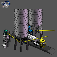 Système de structure en acier renforcé pour silo à scories de 2000 tonnes pour matériaux à haute densité, travaux d'ingénierie industrielle