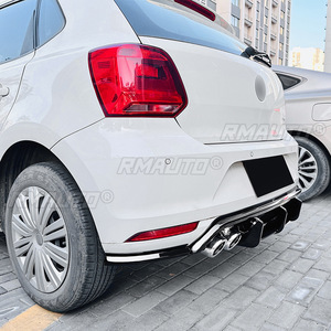 ดิฟฟิวเซอร์กันชนหลัง สปลิตเตอร์กันชนหลัง ฝาครอบสปอยเลอร์ สำหรับ VW Polo MK5 6R 2009-2014 ชุดแต่งรถยนต์ - Product Image 3