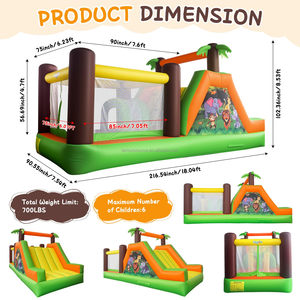 Nouvelle structure gonflable sur le thème de la jungle, château gonflable en PVC, parc de trampolines, toboggan gonflable <span class=keywords><strong>pour</strong></span> enfants, parc d'attractions extérieur - Product Image 5