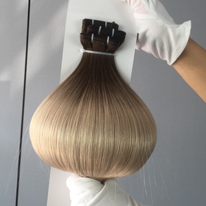 Extensiones de Cabello Humano Virgen Ruso 100% Remy Rubio de Alta Calidad, Tramas Genius Hechas a Máquina, Cabello Natural - Product Image 1