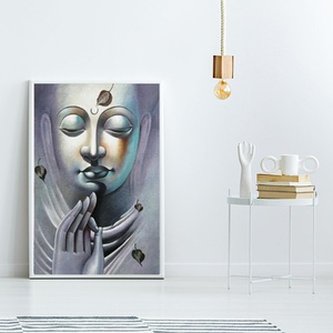 Bow Meditation <strong>Buddha</strong> Statue <strong>Canvas</strong> <strong>Painting</strong> on the Wall Black and White Modern Buddhist Posters and Prints Art Pictures Decor - Product Image 5