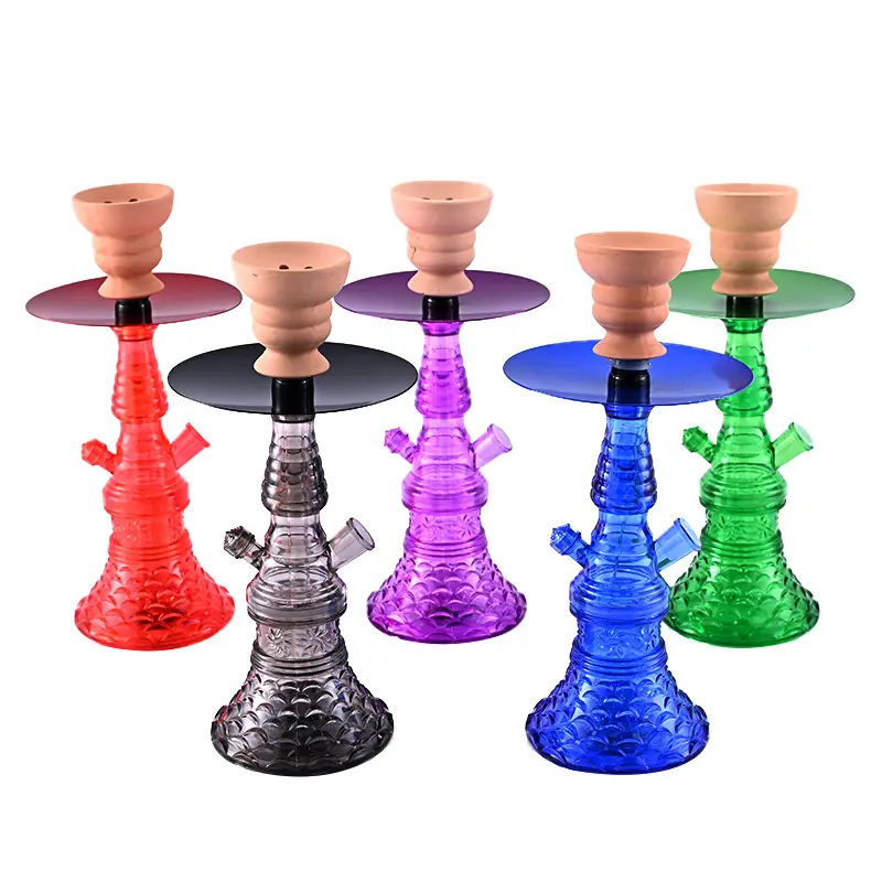 Pipa Shisha sekali pakai portabel penggunaan satu kali Set Hookah plastik Hubbly bublyy Sheesha grosir Hookah Mini murah