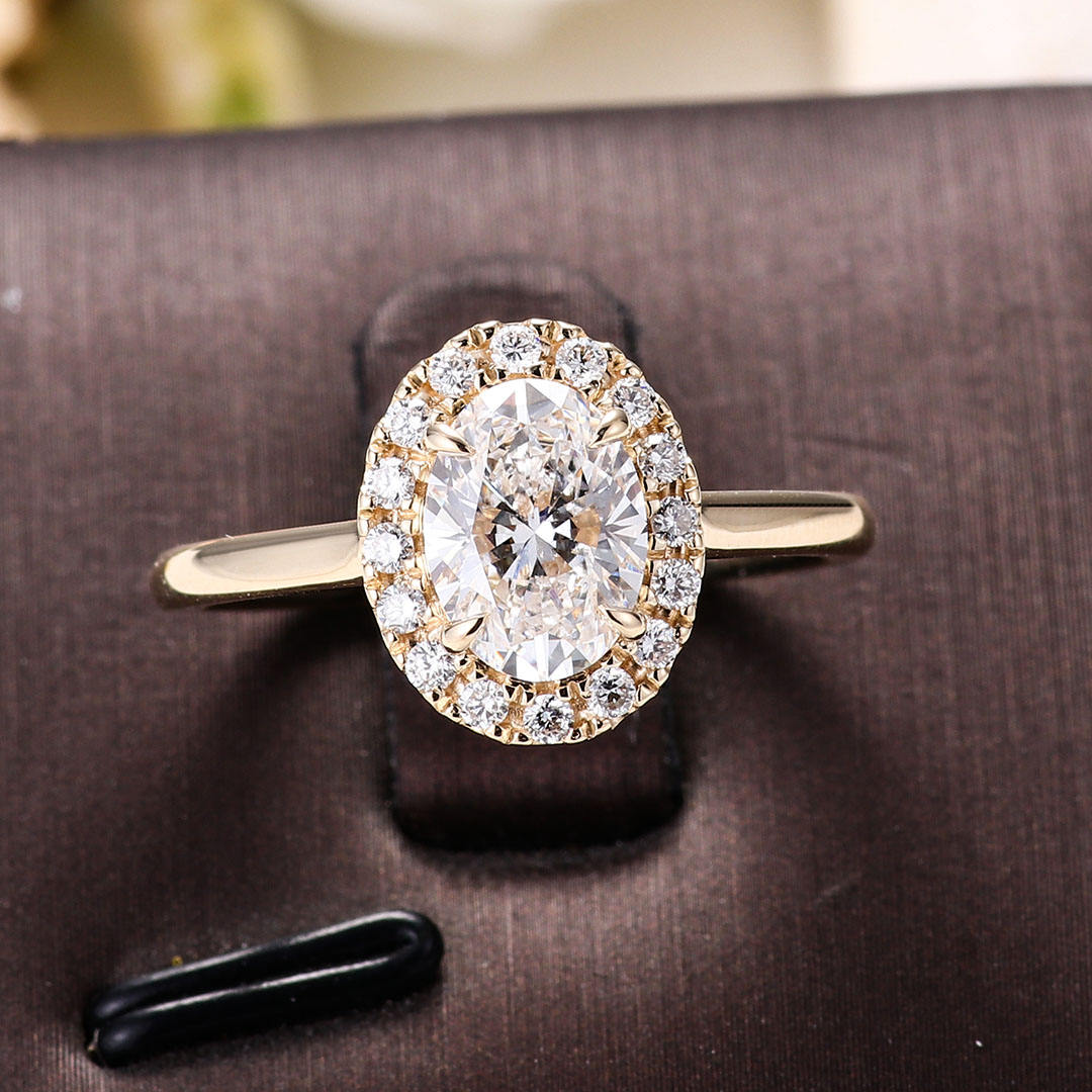 แหวนเพชรแล็บโกลด์ 14K