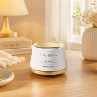 Vente en gros de pots à crème ronds de 30 ml/50 g en PS/PP, bouteilles en plastique électro-plaquées or/argent, emballage pour soins de la peau, bouteilles de remplissage en plastique