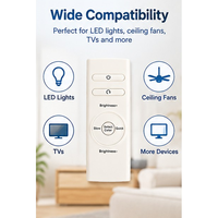 Nouvelle télécommande intelligente 7 touches IR RF 2.4G pour climatiseur et ventilateur, avec batterie CR2025 antichoc, apprentissage et code roulant