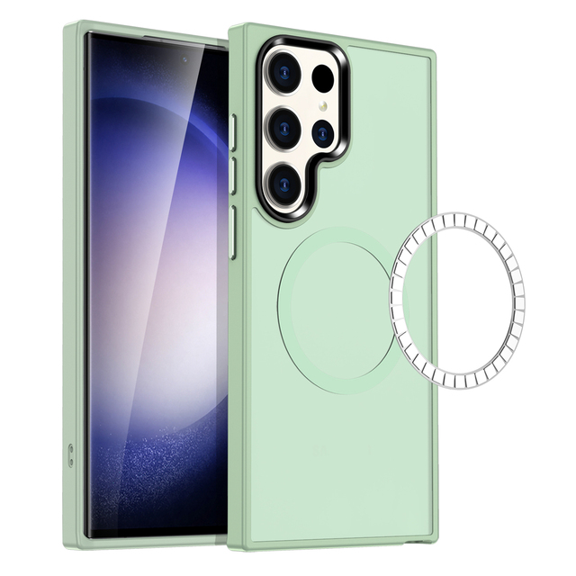 Magnetic Luxury case for Phone Wireless Charge for samsung galaxy S23 ultra Soft Skin Feel Mobile Phone Cases