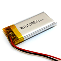 Batterie Lipo 3.7V 602040 400mAh Batterie au lithium polymère rechargeable LiCoO2 500 cycles Certifiée KC IEC62133 pour montres intelligentes