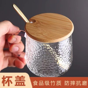 Tapa de bambú para taza, tapa redonda de madera maciza para taza de café, selladora con asa para bebidas calientes - Product Image 2