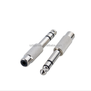 2 cực 3 cực Stereo Nickel mạ 1/4 \ "cắm RCA chuyển đổi âm thanh kết nối 6.35mm nam cắm RCA nữ Phụ Kiện & phụ tùng - Product Image 5