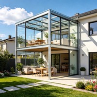 Maisons préfabriquées modernes, véranda, hôtel mobile, maison miroir, maisons en verre, vente directe d'usine