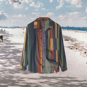 Nouvelle Chemise Décontractée Homme Printemps à Pois Colorés Manches Longues Col Revers Respirante en Fibre de Polyester Infroissable Style Urbain - Product Image 3