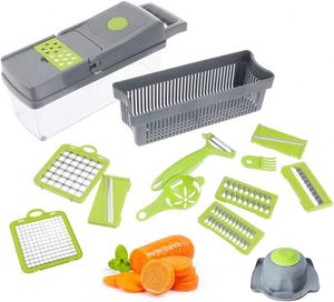 New 15 in 1 Multi-functional <b>Vegetable</b> Cutter <b>Chopper</b> Kitchen Green <b>Vegetable</b> Cutter - Product Image 2