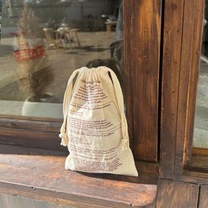 High Quality Muslin Dust Bag Eco-friendly Cotton Bread <b>Drawstring</b> <b>Pouch</b> With Double Strings - Product Image 4
