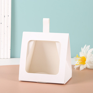 Baoren New Creative Window-Style Triangle UV Coated Kraft Paper Candy <b>Box</b> Birthday Holiday Cookie Ready-to-Ship Party Favor Bags - Product Image 5