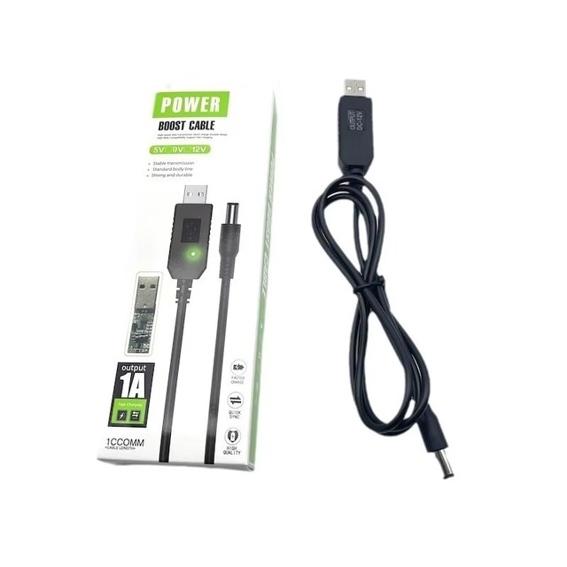 Hot Sale USB Power Booster Modem Adapter Cable with 2.1X5.5MM Plugs