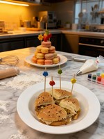 Brochettes en bambou jetables écologiques et colorées pour cocktails et barbecues