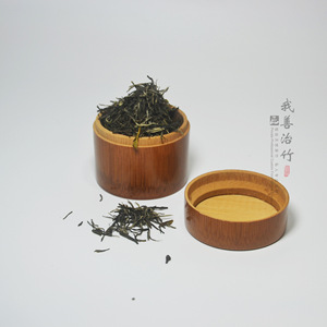 <b>Bamboo</b> Tea Caddy Small Portable Travel Storage <b>Container</b> With <b>Bamboo</b> Lid For Tea Preservation Chongqing Made - Product Image 3