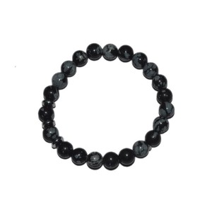Snowflake Obsidian Gemstone <b>Bracelets</b> | Snowflake Obsidian <b>Bracelet</b> at Natural Agate - Product Image 1