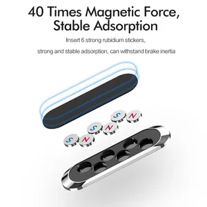 Magnetische Telefoon Mount 360 Graden Rotatie Universele Mini Strip Mobiel Muur Stand Auto Telefoon Houder