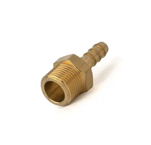 Brass hose nipple fittings for high pressure greasse hoses male thread connector manufacturer