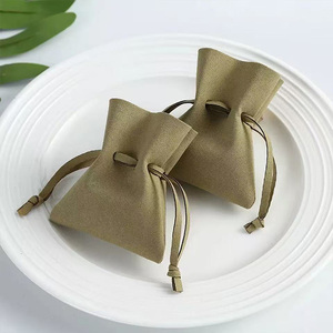 Sac de rangement anti-poussière en velours suédé avec bordure décorative - Product Image 5
