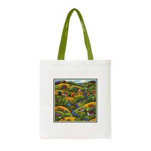 Poche intérieure imprimée réutilisable plage moyenne lavable recyclable vacances nouveau Design gousset toile Shopping sac fourre-tout avec fermeture éclair - Product Image 1