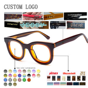 Montures de lunettes œil-de-chat personnalisables avec logo, couleur unie, unisexe, anti-UV, légères, pour usage quotidien, pour adultes, toutes formes de visage - Product Image 1
