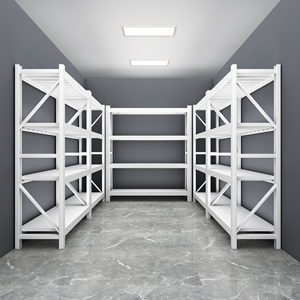 מתלה למחסן במוסך - מדפי ערימה לאחסון בריח מתכוונן למשטחים | יחידות מדפים ממתכת פלדה - Product Image 2