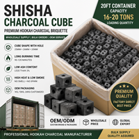 Charbon à chicha premium en cubes 25 mm, briquettes de charbon naturel à chicha avec trou, faible teneur en cendres, longue durée de combustion, vente en gros OEM