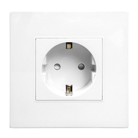 Precio al por mayor, estándar de Europa, alta calidad, enchufe europeo tipo 86*86, Panel de obturador de seguridad, enchufe de pared, interruptor montado en la pared