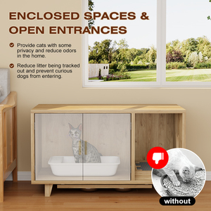Mobiletto <span class=keywords><strong>per</strong></span> lettiera <span class=keywords><strong>per</strong></span> gatti <span class=keywords><strong>in</strong></span> <span class=keywords><strong>legno</strong></span> stile nordico all'ingrosso con tisaracce, multiuso, come casetta <span class=keywords><strong>per</strong></span> gatti e comodino contenitore - Product Image 5