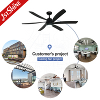Ventilateur de plafond 1stshine 65 pouces avec pales en ABS, moteur DC, lumière LED intégrée, économe en énergie, innovant, durable, idéal pour la décoration intérieure, excellent vendeur